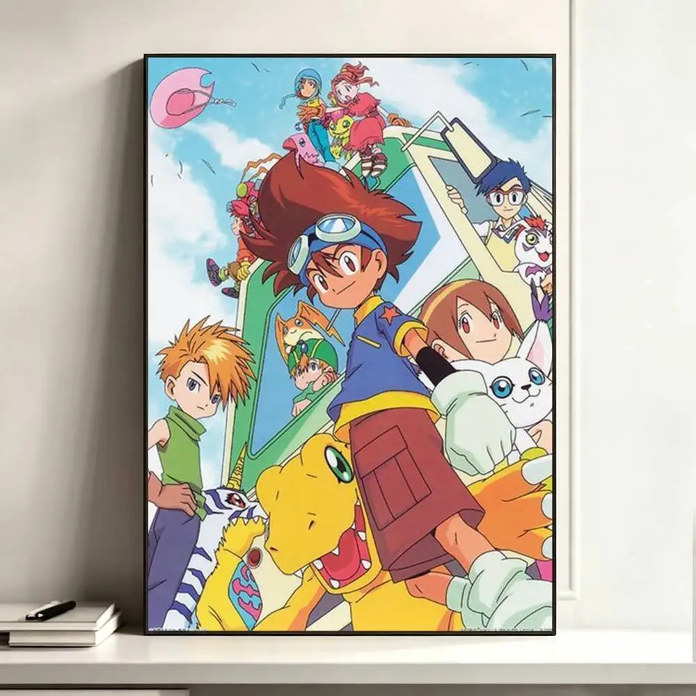 D-Digimon Story T-Time Stranger  Poster High Quality Dorm Living Room Aesthetic Wall Decoration Painting Stickers Gift