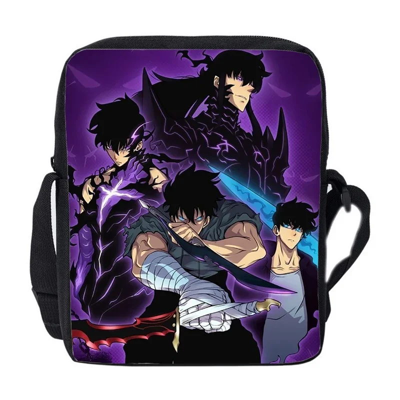 กระเป๋าสะพายข้างอนิเมะ Solo Leveling ซองจิน-อู กระเป๋าสะพายไหล่เด็กผู้หญิงเด็กผู้ชาย กระเป๋าถือเด็ก กระเป๋าสะพายเด็กสำหรับเดินทาง