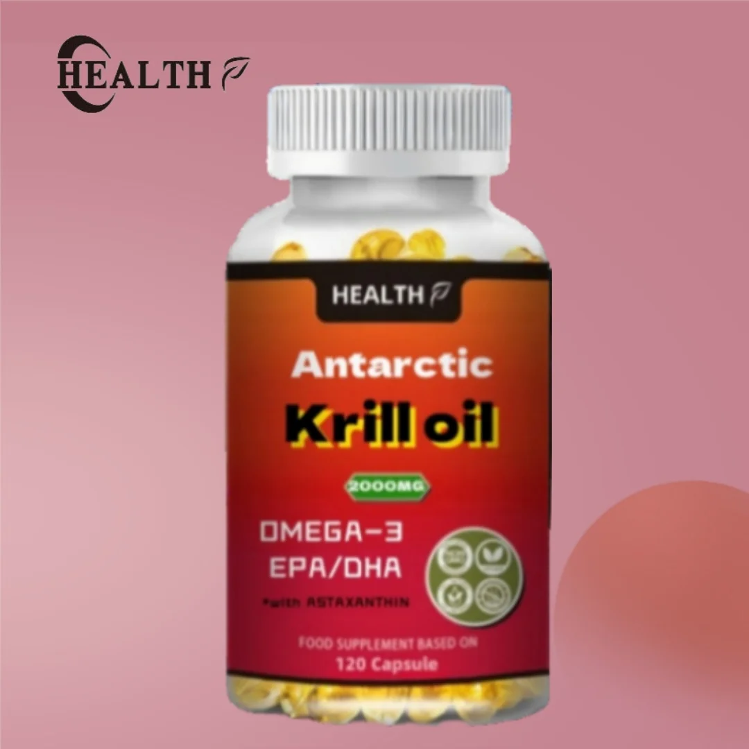 Aceite de Krill antártico, aceite de suavidad Omega 3 DE 2000mg, con fosfolípidos, Colina y astaxantina de origen sostenible, sin GMO verificado