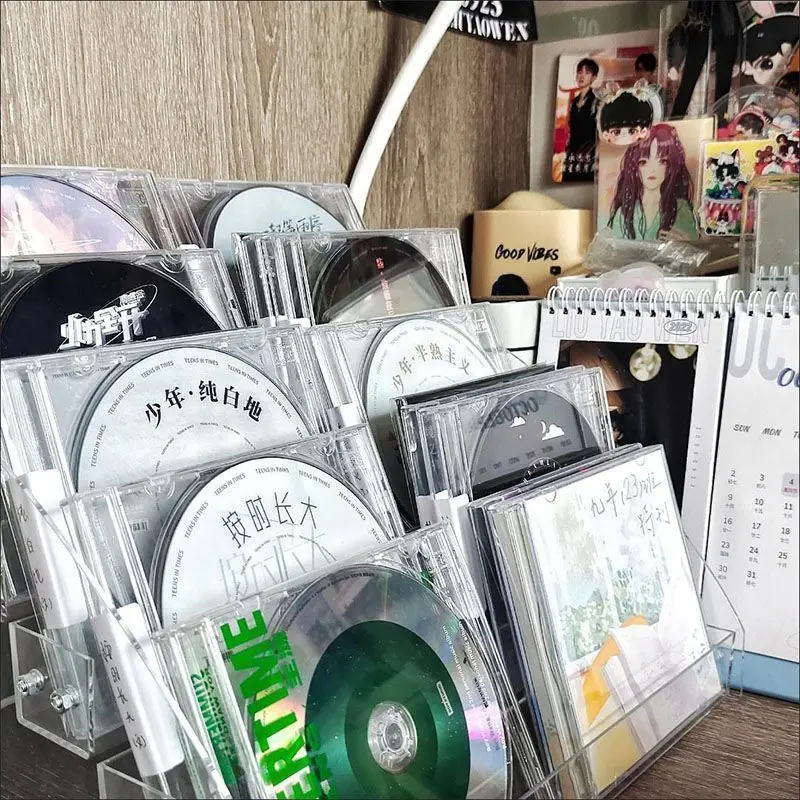 CD storage postcard disc black glue display cabinet magazine storage album manga disc DVD ladder display rack