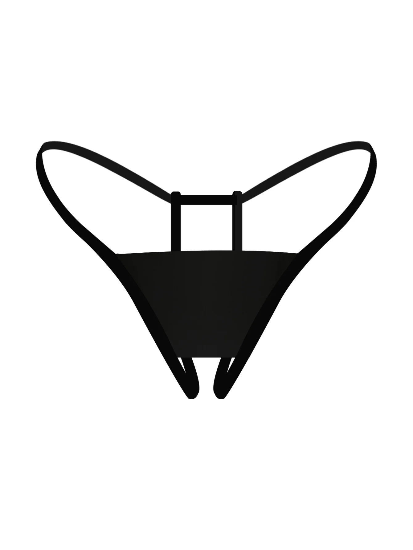

Women's Summer Sexy Solid Black Low Waist Underpanties Comfortable Thong Underwear