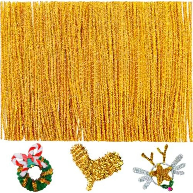 ABNM 200 Buah Pembersih Pipa, Pembersih Pipa untuk Kerajinan, Perlengkapan Kerajinan Batang Chenille Multiwarna untuk DIY (12 Inci X 6Mm, 20 Warna)