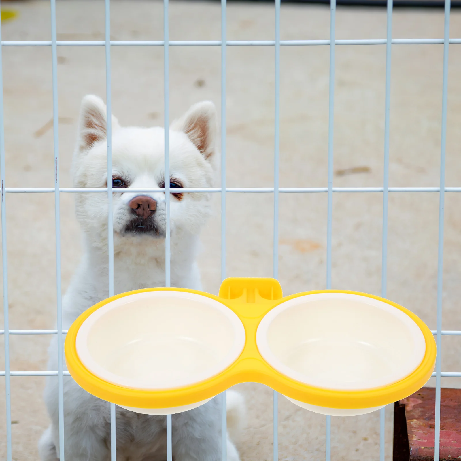 

Hanging Dog Bowl Plastic Cat Water Dishes for Large Small Dogs Wear Resistant Feeder Puppy Bowls Crate Cage Pet Supplies