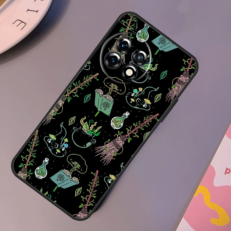 Occult Witchcraft Moon Gothic Witch Case For OnePlus Nord CE 2 Lite 3 2T N30 N20 N10 OnePlus 11 12 10T 12R 10R 8 9 10 Pro Cover