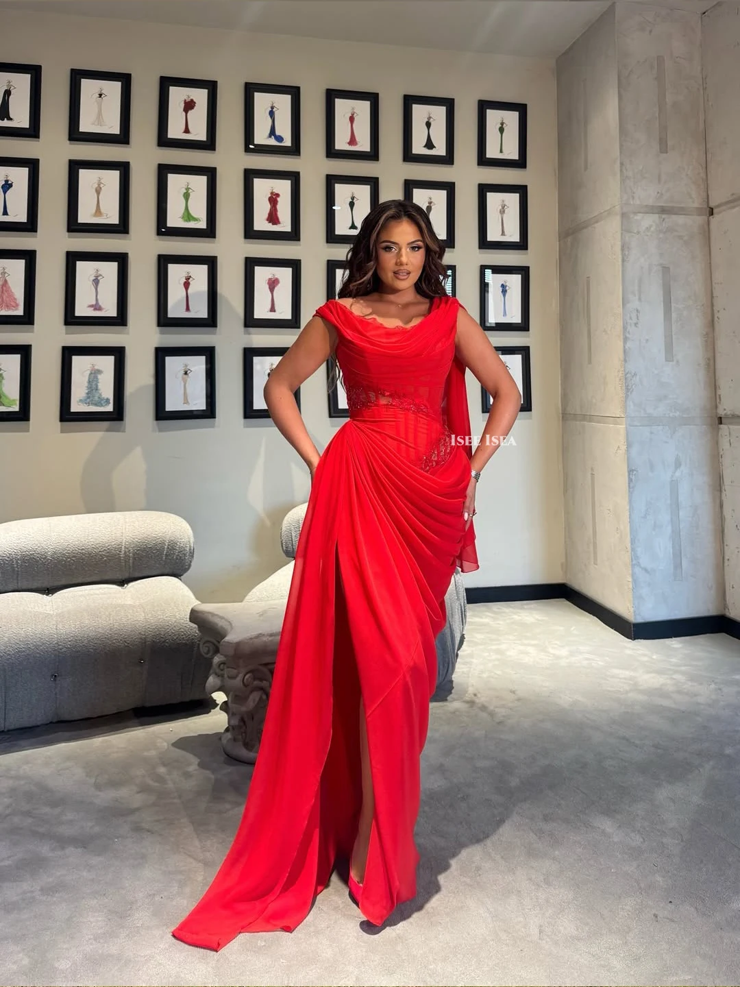 Luxury Evening Dresses Off the Shoulder فستان سهره Beading Floor Length Satin Mermaid Prom Dress Party Gowns Customized