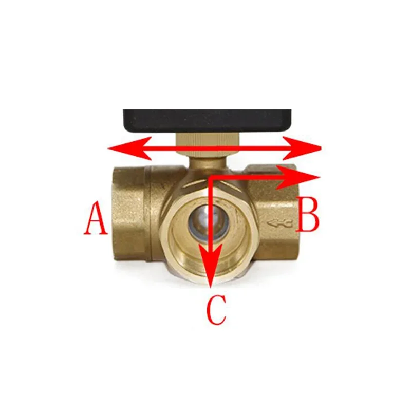 Brass Electric Thread Ball Valve 2 Through 3 Lines DC 12V 24V Solenoid Water Valve, DN15, DN20, DN25, DN32, DN40, DN50, AC 220V