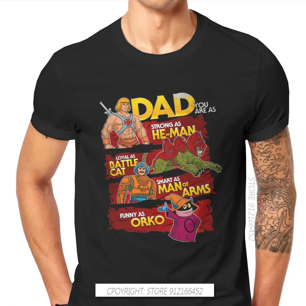 He Man Master Of Universe Father's Day Tshirt Graphic Men Classic Homme Summer Men's Pure Cotton T Shirt