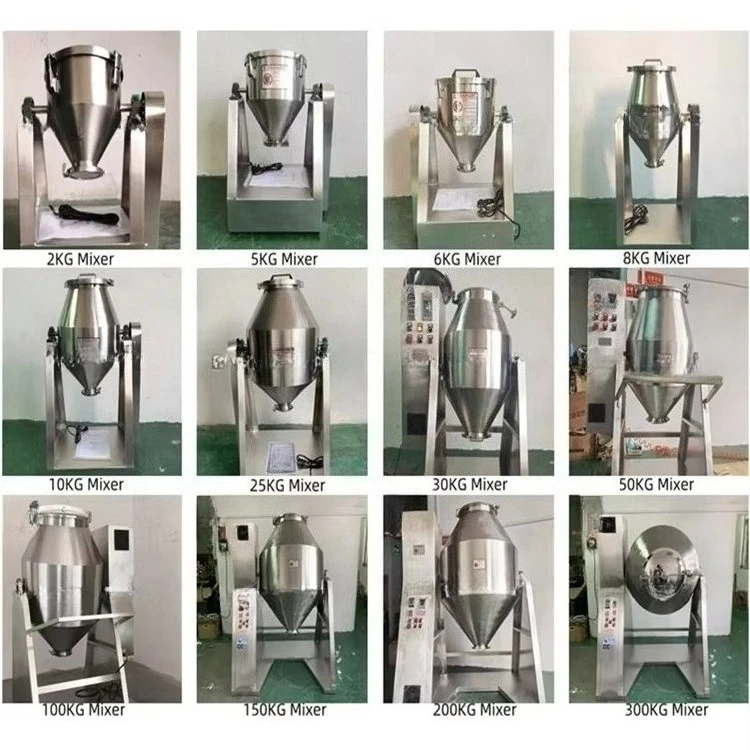 Liquidificador profissional de alta velocidade tipo W, cone duplo, pó seco industrial, misturador de tambor rotativo, máquina liquidificador