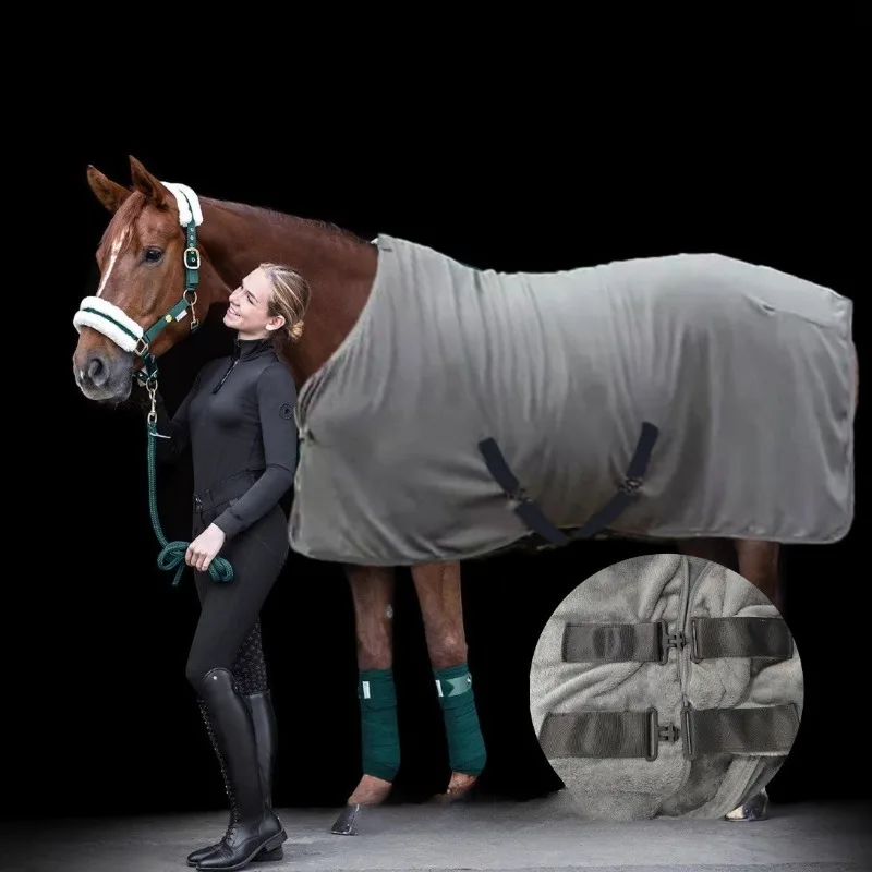 2026-winter-warm-single-layer-fleece-horse-coat-equestrian-gear-horse-blanket-horse-vest-medium-to-large-horse-cape
