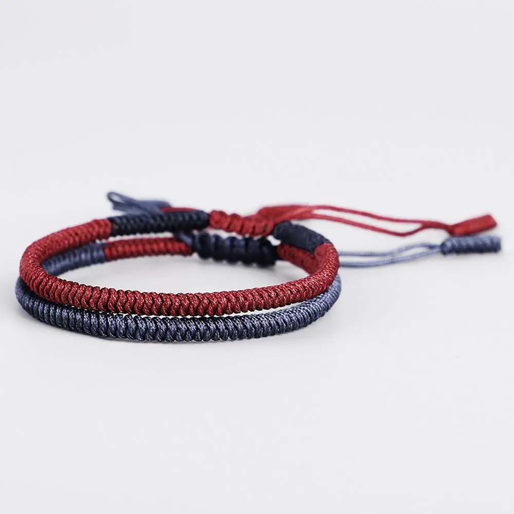 

Charm Women Knots Cotton Adjustable Crimson Buddhist Tibetan Rope Wrist Jewelry Bangles Braided Bracelet