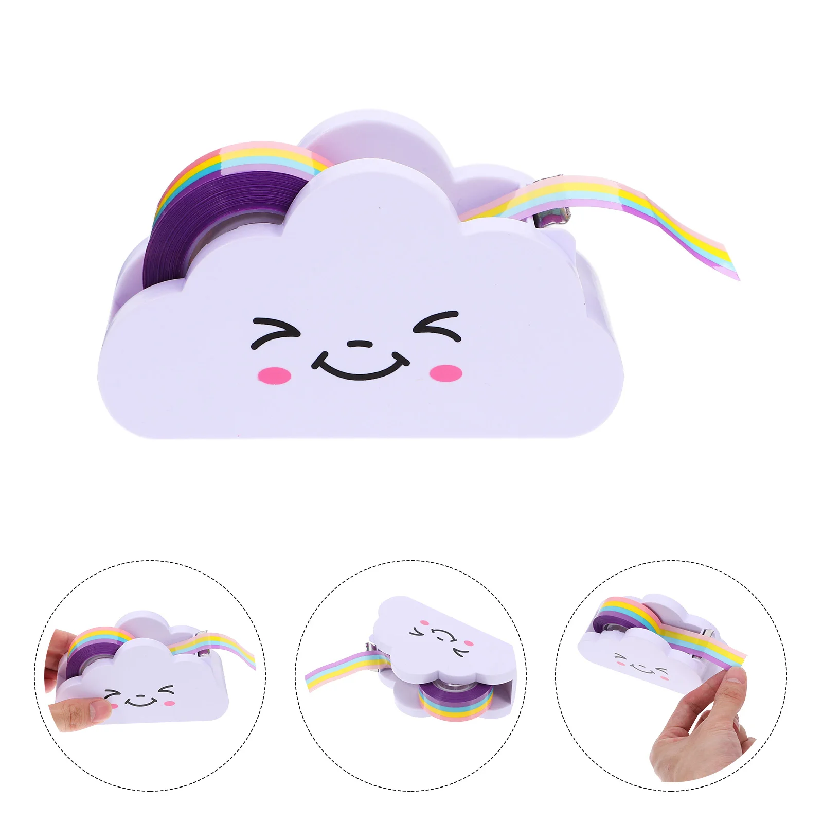 

Cute Cloud Tape Dispenser For Journaling Scrapbooking Creative Desk Accessory Multicolor Adhesive Tape Smooth Cutting Students
