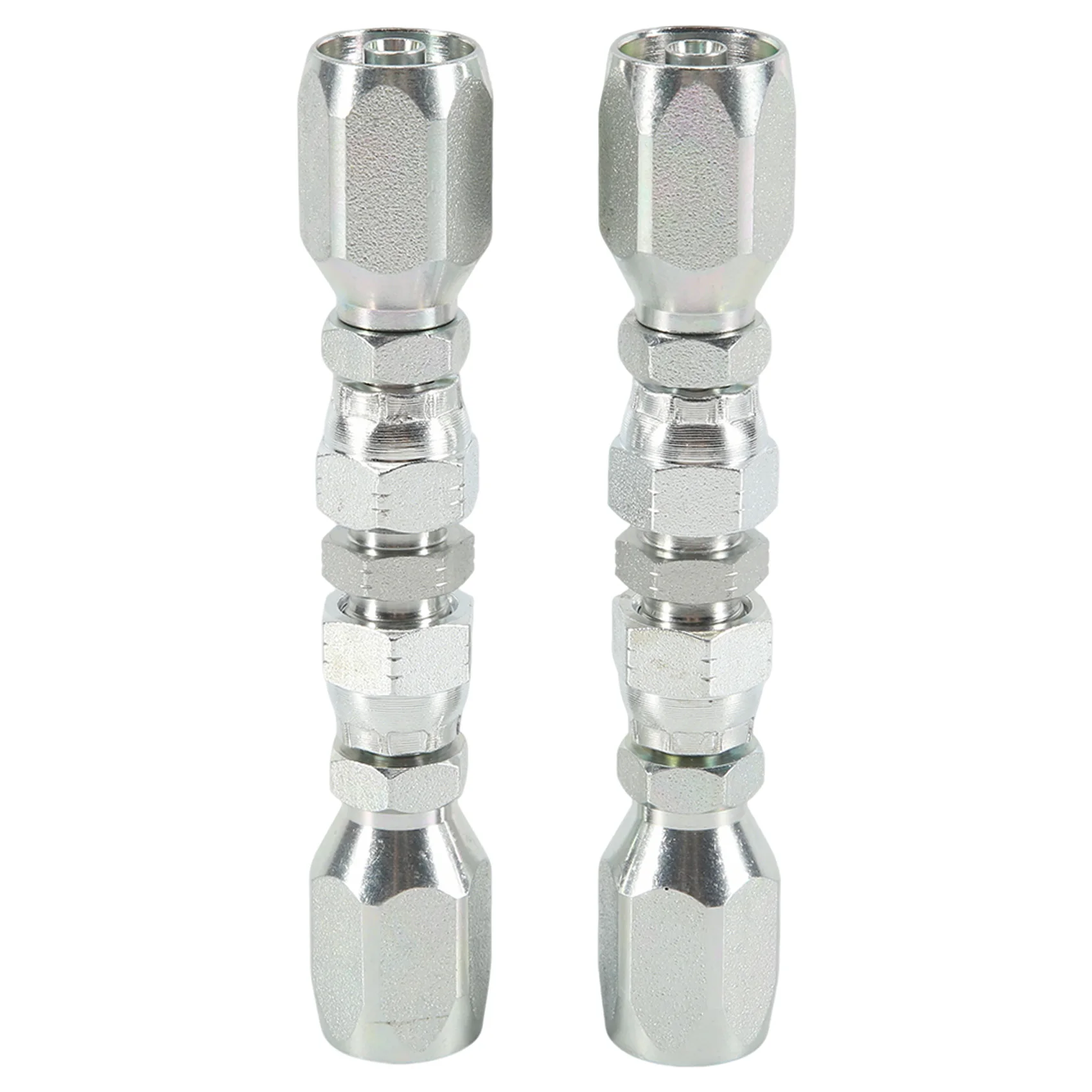 Eco-friendly 2pcs Hydraulic Hose Repair Kit, Reusable, 2-Wire Reusable Hydraulic Repair Fitting 3/8Inch