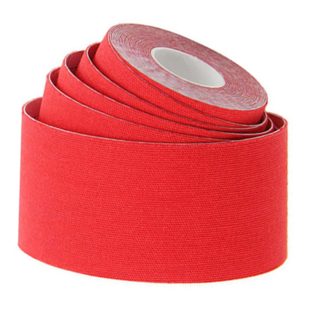 Sport Kinesiology Athletic Tape-Sports Injury Tape for Knee,Joint,Muscle Support-Adhesive Kinetic Tape Tape Red