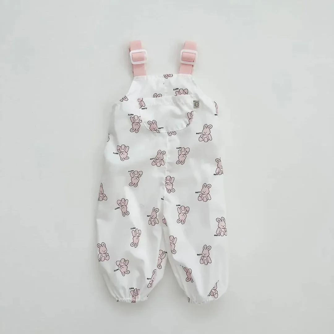 Newborn Costume New Autumn Girl Infant Cartoon Rabbit Overalls Boy Baby Fashion Cute Bear Print Waterproof Suspenders Jumpsuit