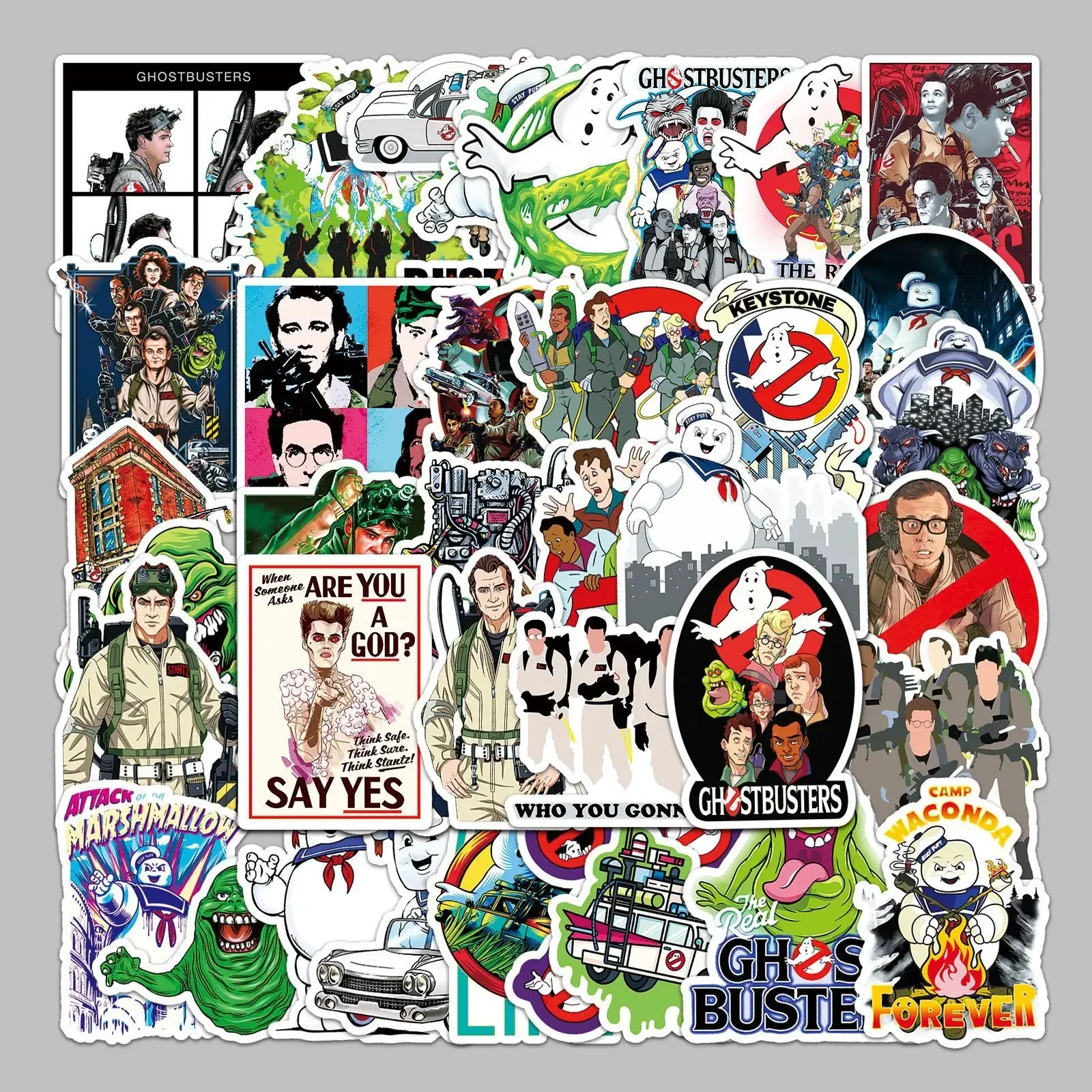 50pcs Cartoon Anime Ghostbusters Waterproof DIY Graffiti Stickers for Kids