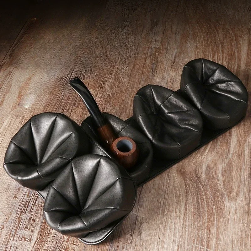 

Элегантная подставка для табачных трубок с 3 отделениями — кожаный дизайн премиум-класса, стильные аксессуары для курения, подарочный набор