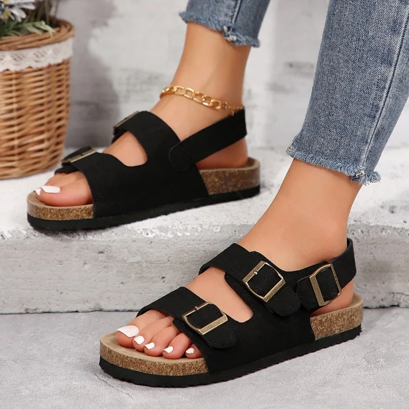 Fashion Women Flat Sandals Rome Sandals Flats Clip Toe Beach  Female Summer New Shallow Shoes for Women Sandalen Luxury