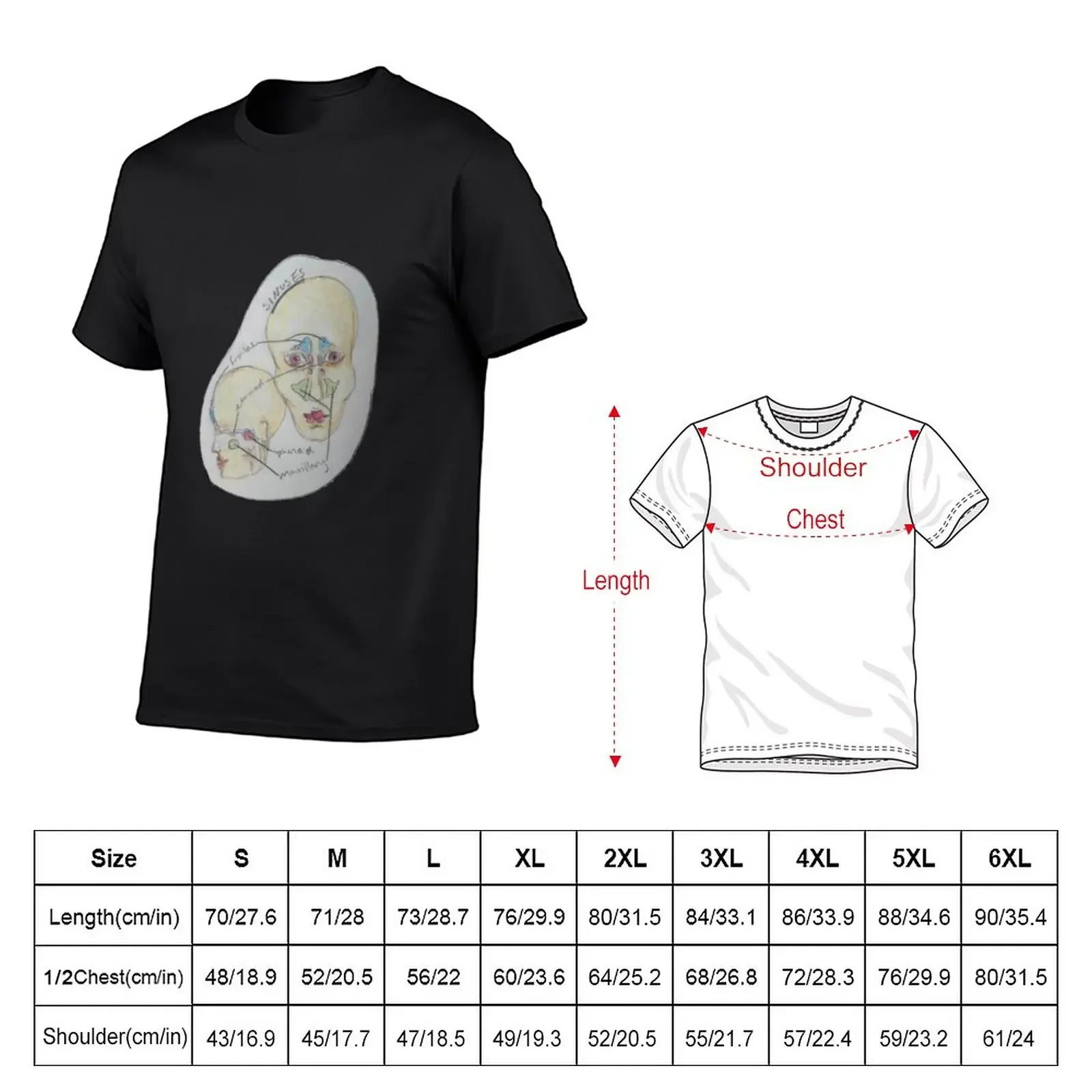 New Sinuses T-Shirt korean fashion oversized t shirts men long sleeve t shirts