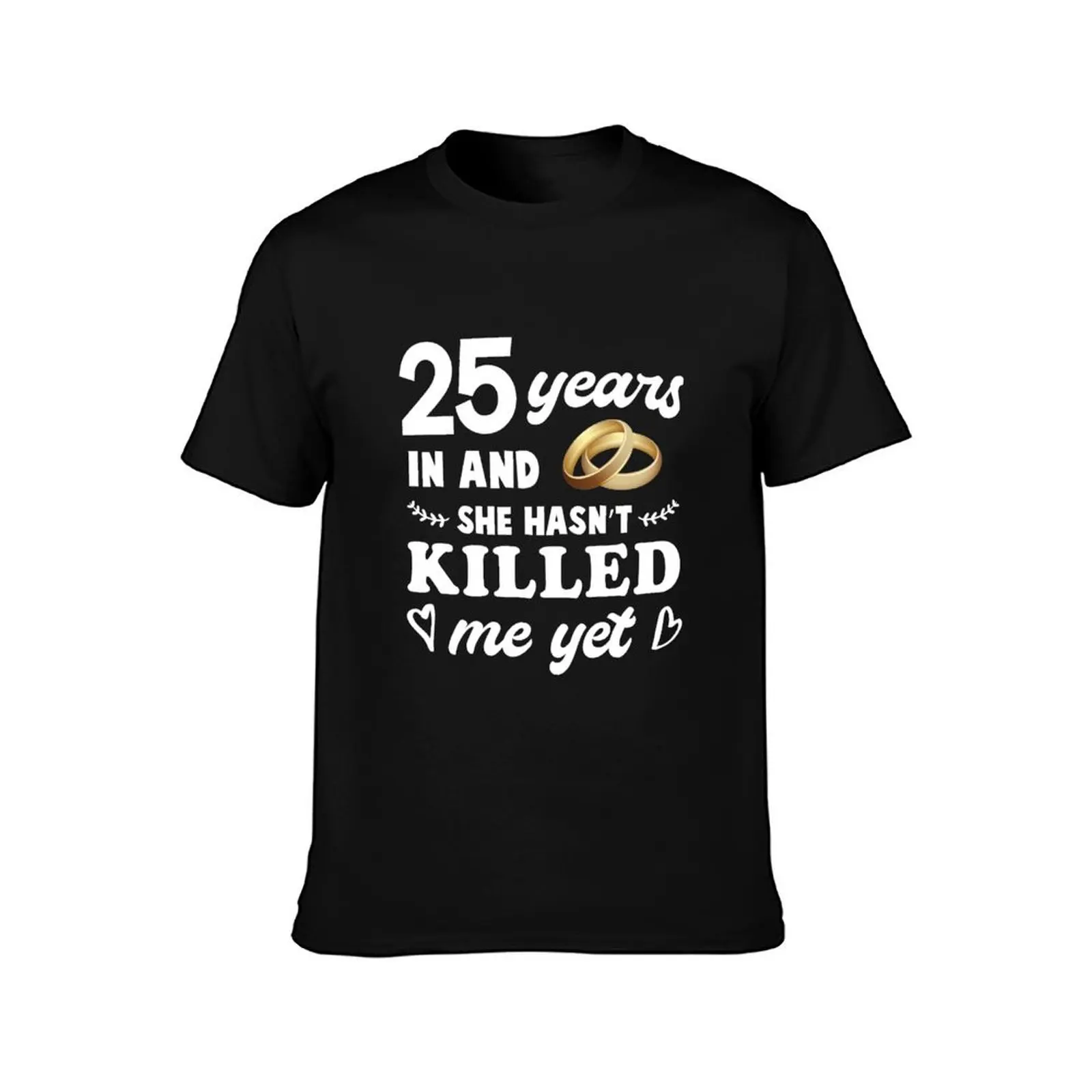 Wedding Anniversary Silver Wedding Gift 25 Years Married T-Shirt t shirt personalised T-Shirt