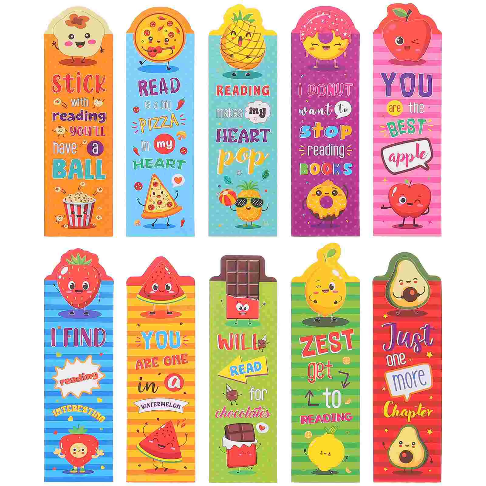 

Fruits Bookmarks Cartoon Fruit Page Markers Cartoon Fruits Bookmark Classify Bookmarks Paper Bookmarks For Kids Students