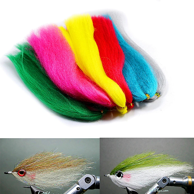 PERSUADER 12optional colors soft EP Silky Fiber for streamer flies minnow baitfish fly tying materials fly bait long hair fiber