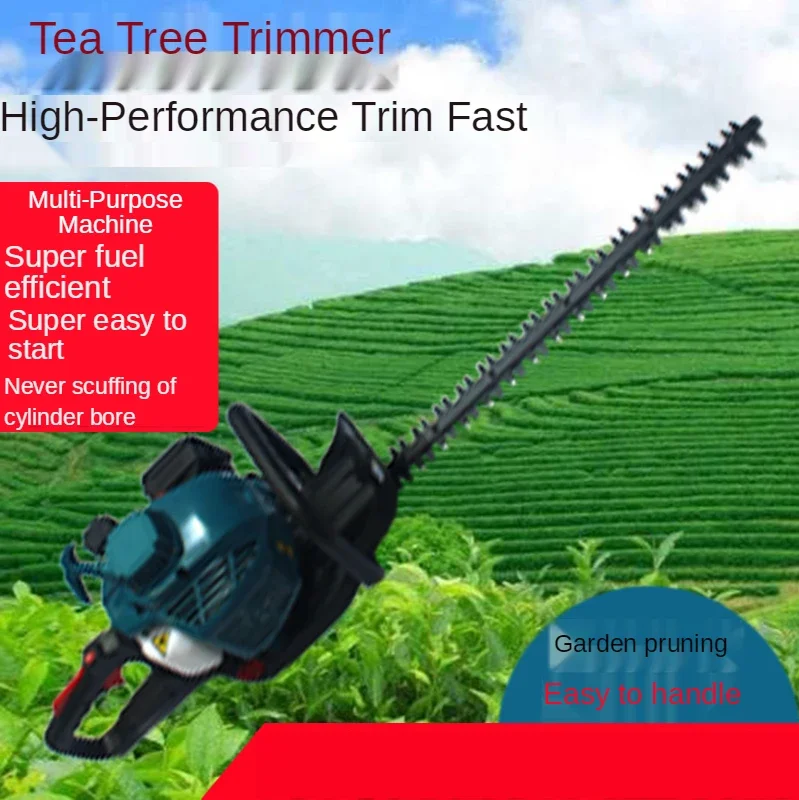 Two Stroke Gasoline Double Edge Hedgerow Machine Tea Tree Machine Tea Trimmer Garden Green Tea Picker Thick Branch