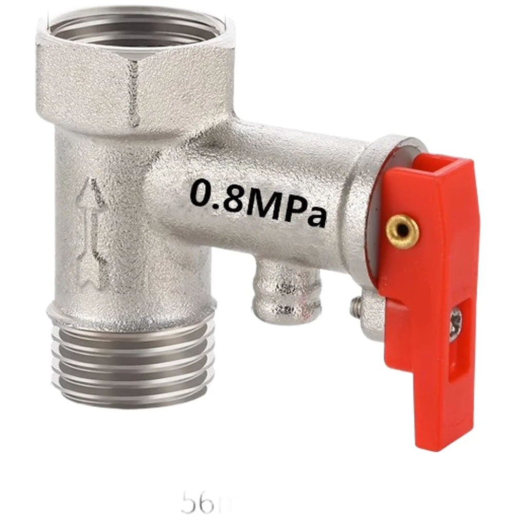 Water Heater Safety Valve 4 Inch Copper with Pressure Relief and Check Valve for Protection Against Overpressure and Backflow