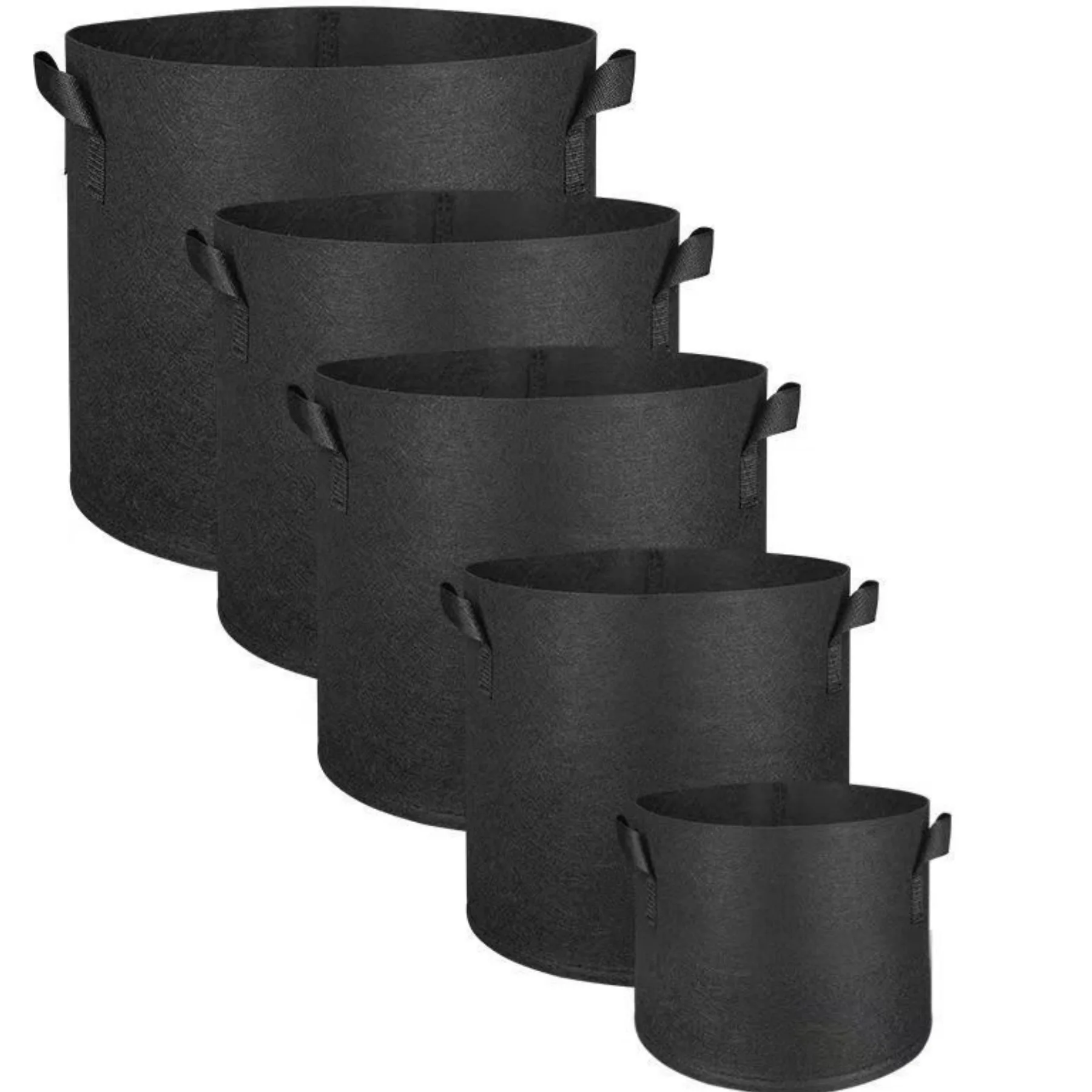 10pack Grow Bags Nonwoven Fabric Pots Plant Grow Bags with Handles,for Low Stress Plant Training Fruits, Vegetables, and Flowers