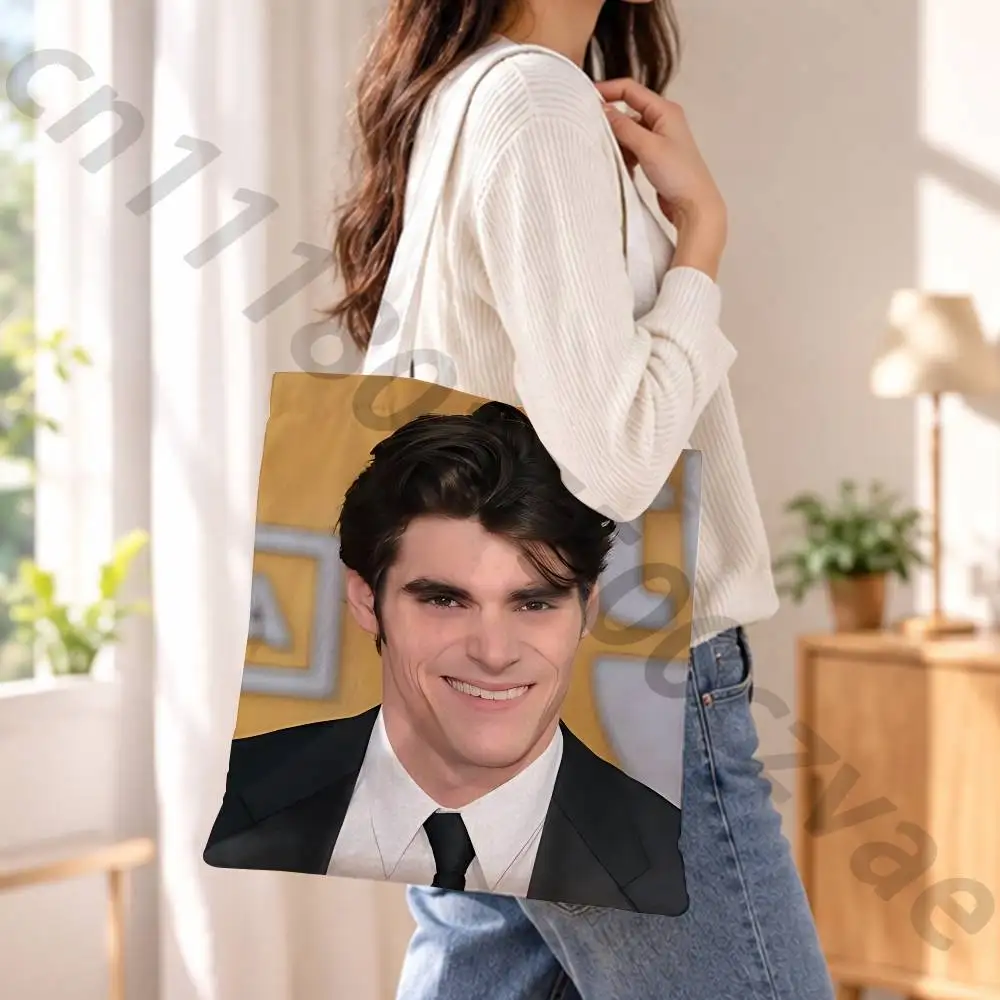 R-RJ Mitte Reusable Fashionable Backpack Multifunctional Handbag Canvas Shopping Bag
