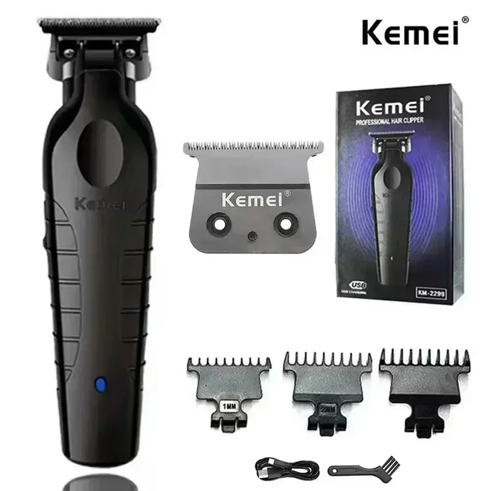 Kemei Professional Hair Clipper For Men Adjustable Cordless Electric Hair Trimmer Rechargeable Hair Cutting Machine Lithium