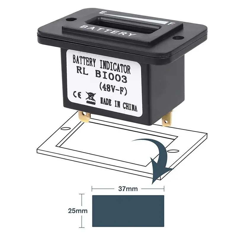 A89E-4X Golf Cart Battery Meter 48V LED Battery Indicator Battery Gauge Battery Level Meter IP65 For Club Car,Fork Lifts
