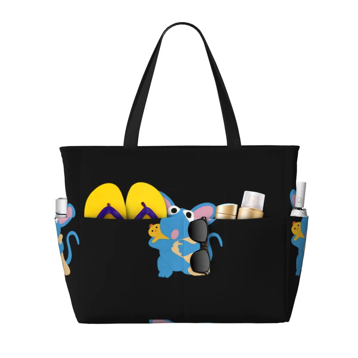 Tutter - Bear In The Big Blue House Beach Tote Bag Sport Gym Yoga Duffle Large Tote Bag Women Travel Bag Fitness bag