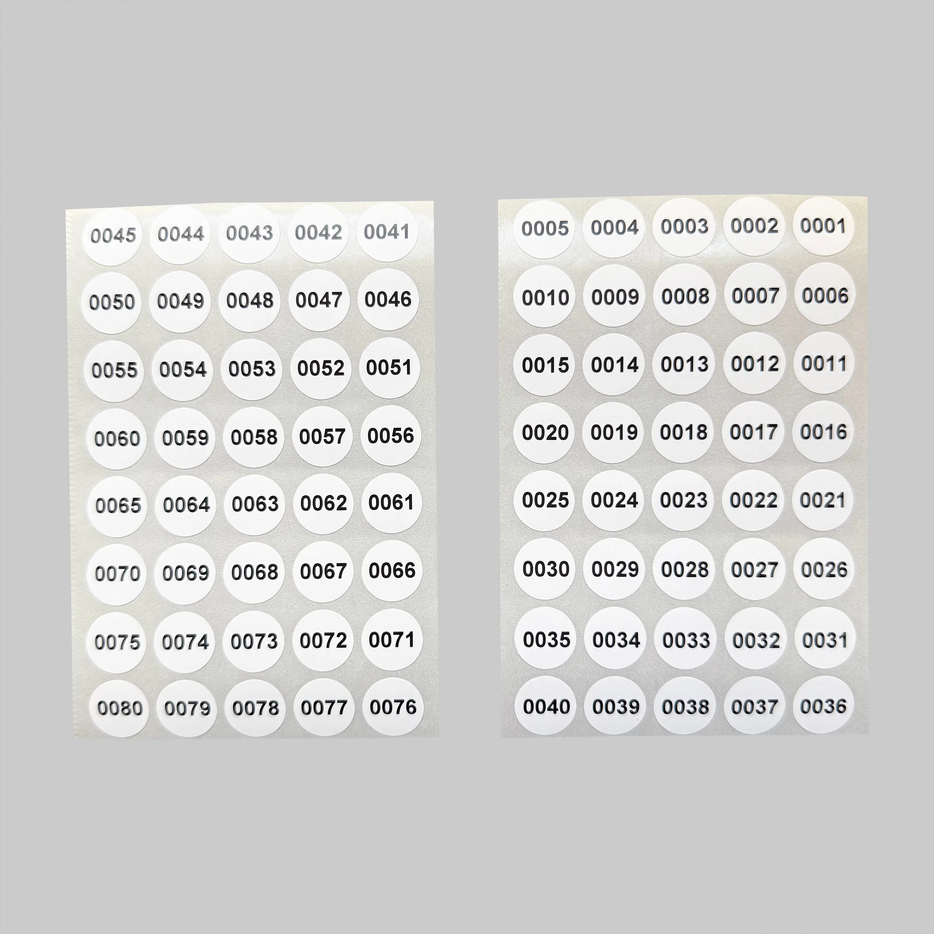1000pcs 15mm continuous numbered stickers self-adhesive digital labels waterproof serial number stickers can be customized
