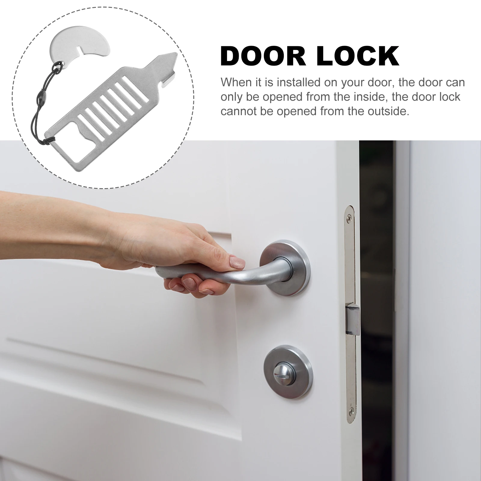 

Portable Lock Security Device For School Hotel Home Safety Barrier Stainless Steel Security Bar Travel Apartment College Door