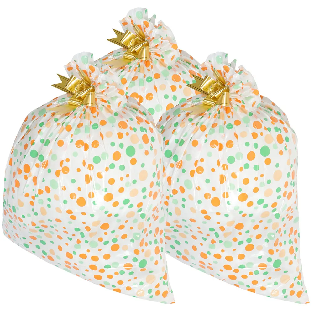 

3Pcs Large PE Birthday Party Favor Goodie Bags Packaging Big Goodie Bag Birthday Bag Favor Bags Storage