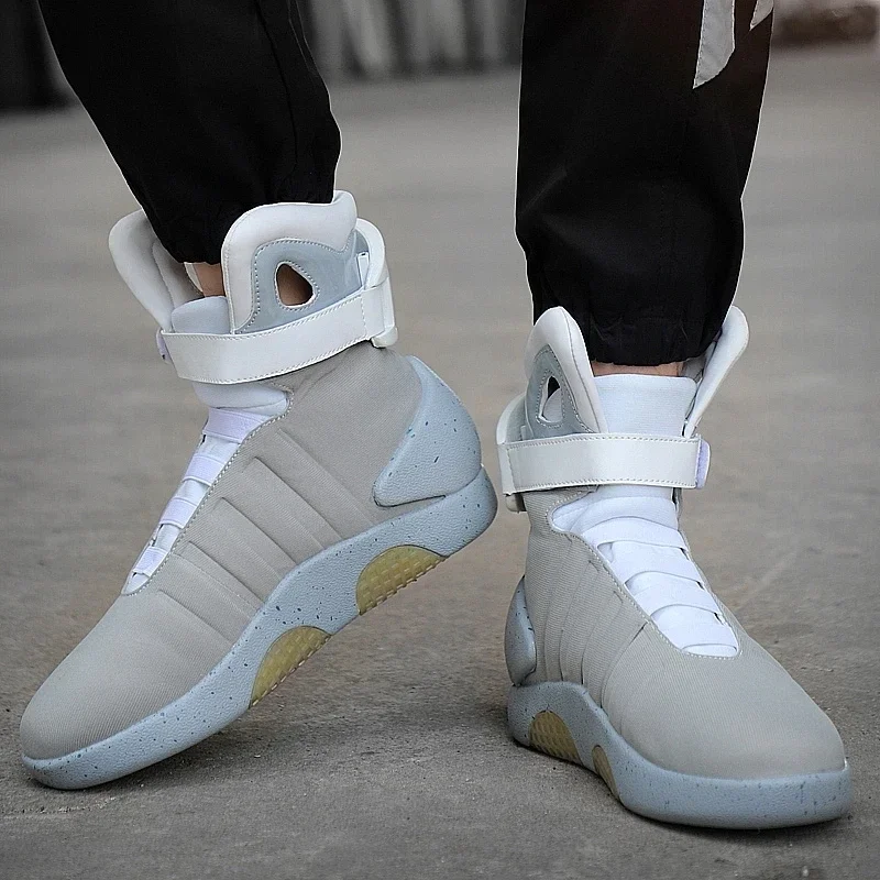 Men Boots Back to Future Adult USB Charging LED Shoes with Remote Control for Men and Women Boots for Party Mag Cool Shoes view 3