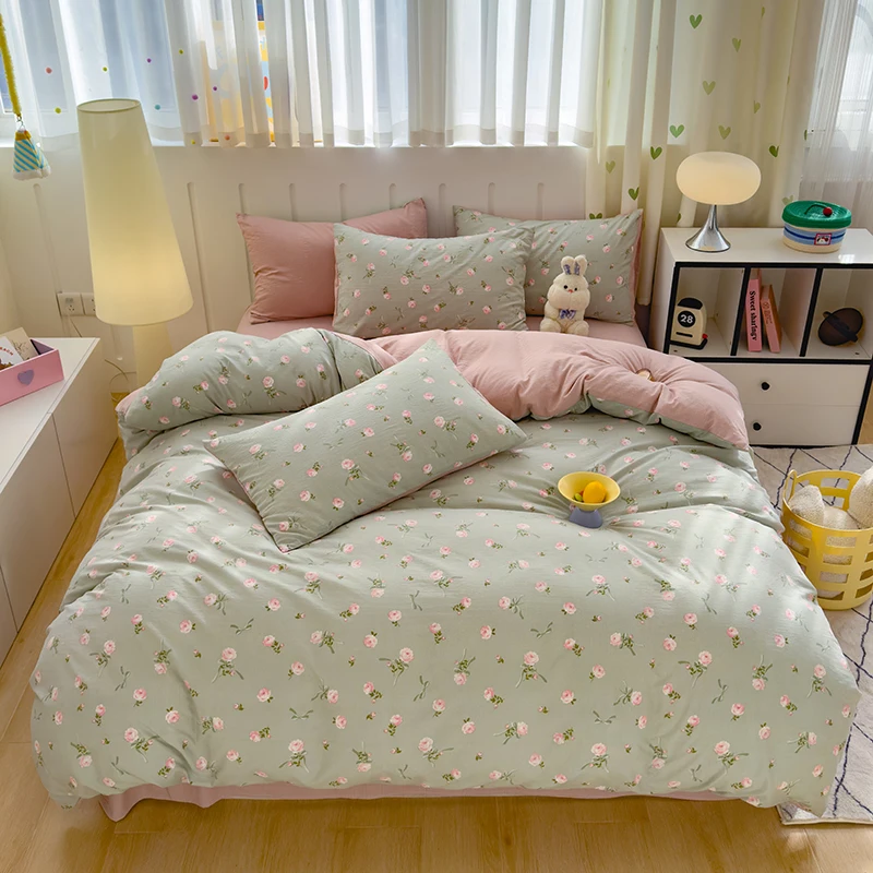 Print Duvet Cover Double-layered yarn housse de couette Single/Queen Size Soft Comforter Cover постельное бель
