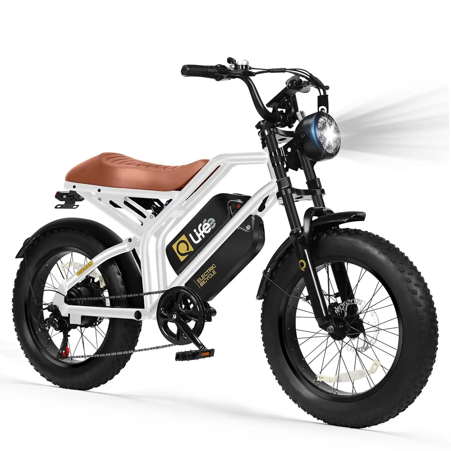 

Electric Bike for Adults/Teens Spark-1500W Peak Motor 20" Fat Tires 28MPH(Unlock to 35MPH) Dirt Bike, 624-1248Wh, Custom