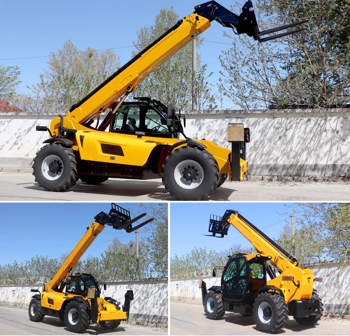 4WD elescopic Arm Forklift Loader Rough Terrain Telehandler Telescopic Forklift  3-Ton 7-Meter Lift Capacity High Performance