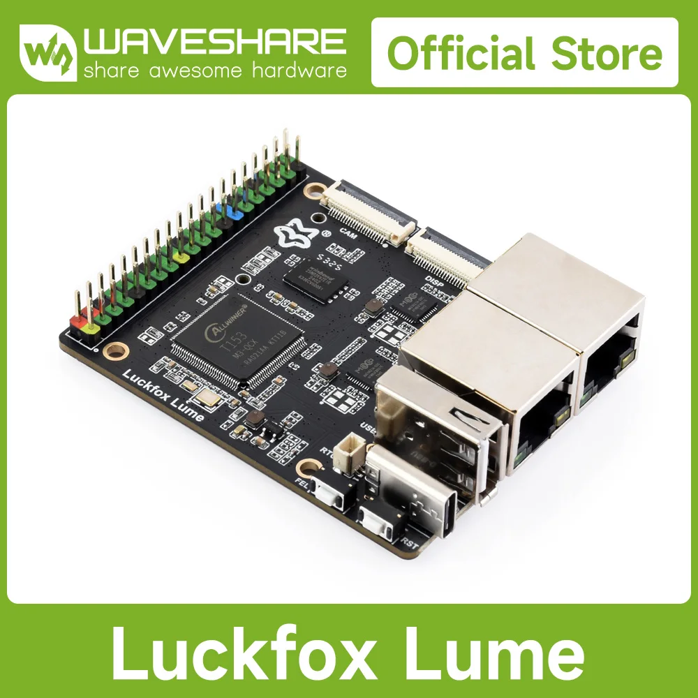 Waveshare Luckfox Lume High-Performance Linux Development Board, Based On The Allwinner T153 Multi-core Heterogeneous