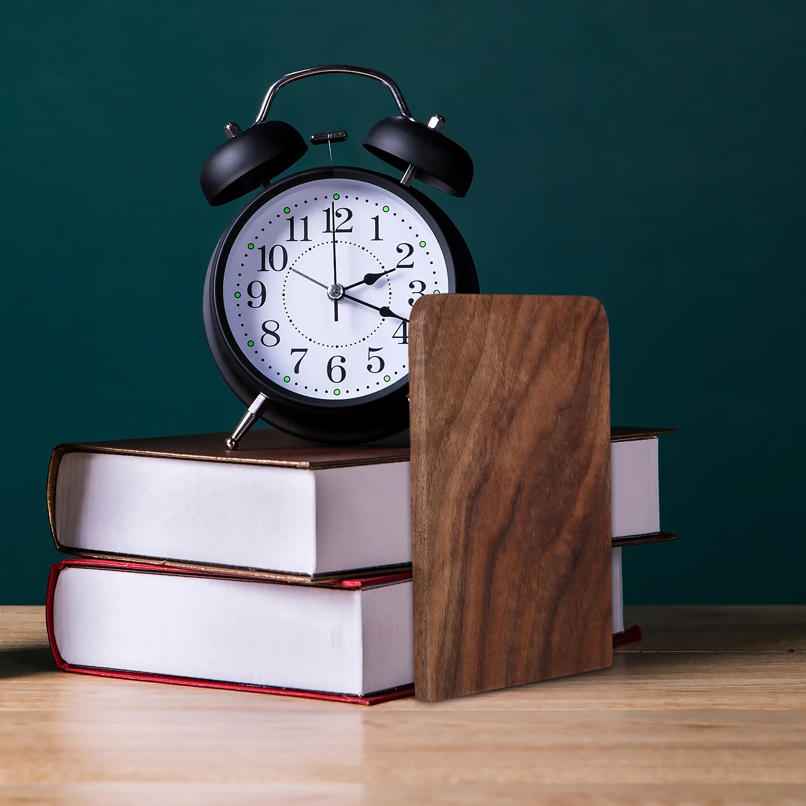 

Wooden Bookends Heavy Duty Metal Base Large Capacity Vertical Table Organizer For Office Home Library Upright File Rack