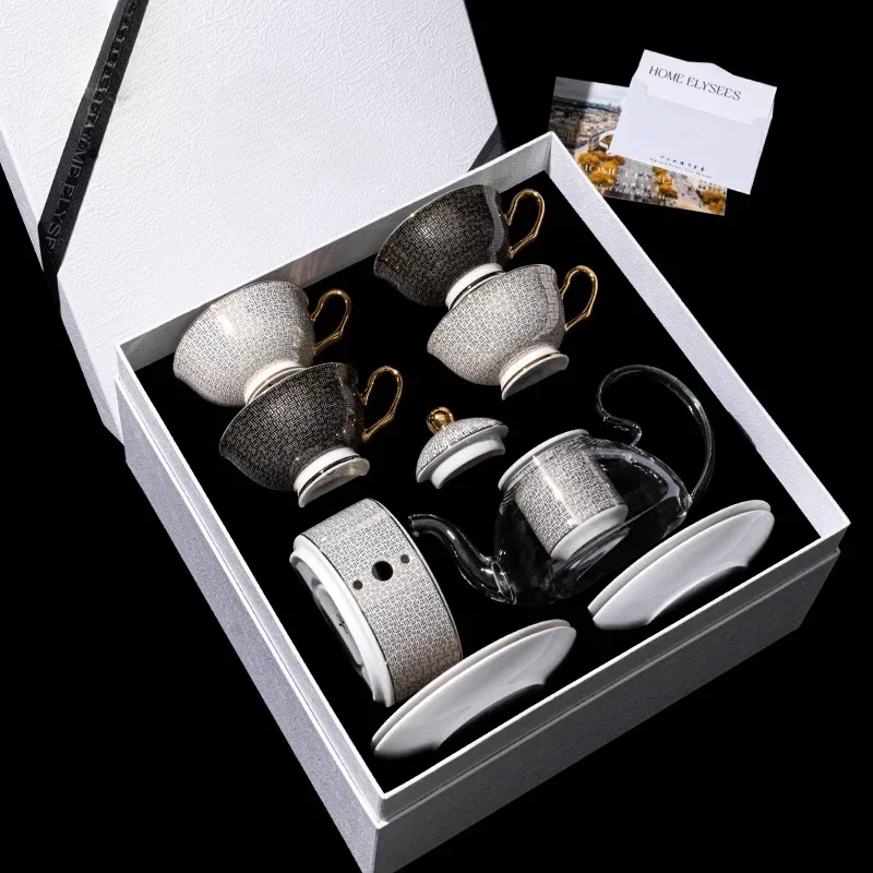 Coffee cup set, wedding gift for newlyweds, housewarming afternoon tea set