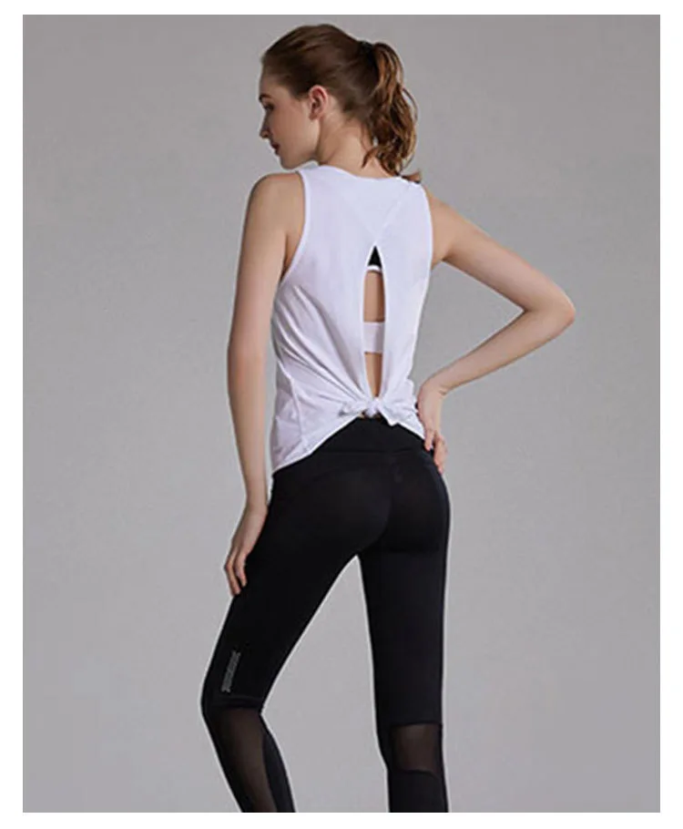 Sportweste für Damen, schnelltrocknender Laufanzug, ärmellose Yoga-Kleidung, schöner Rücken und Oberbekleidung, Bluse, locker und schmal geschnitten. – Detail 1