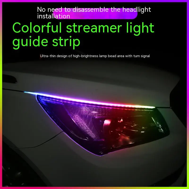 

Streamer fluorescent LAMP PLUS WATER TURN LAMP refit general light guide strip car decorative lamp with LED strip