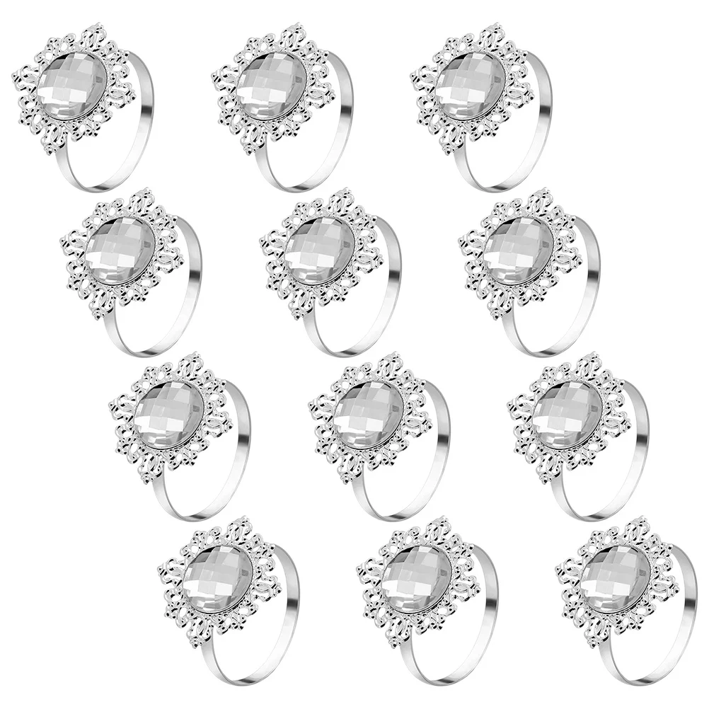 

Acrylic Napkin Rings Iron Sparkling Blue Finish for Wedding Banquet Dinner Elegant Ring Napkin Holders