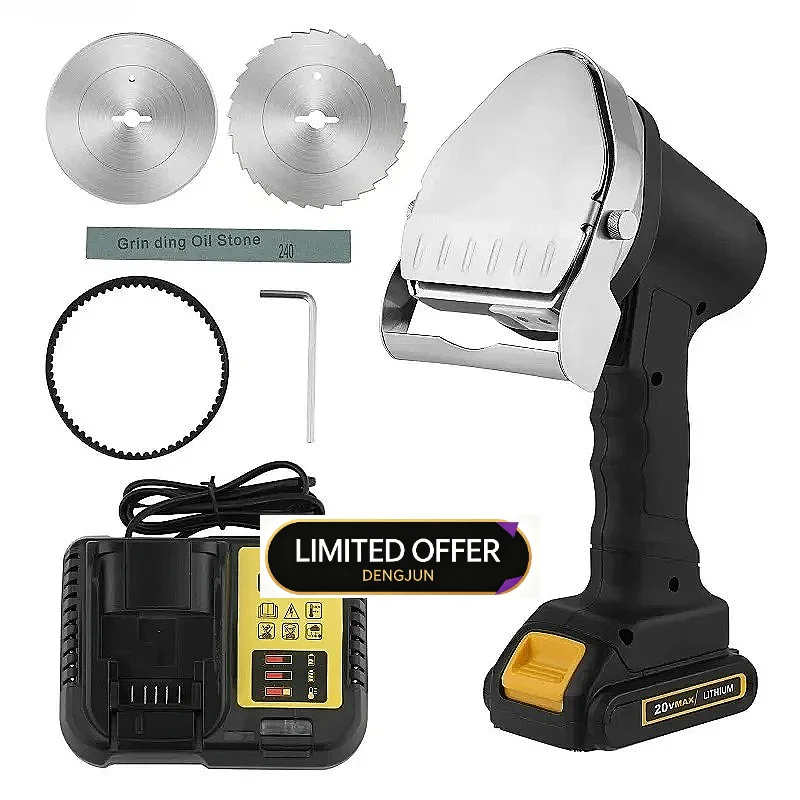Cordless Handheld Turkish Kebab Slicer Electric Meat Cutter With 2 Blades Portable Commercial Kitchen Cutting Tool