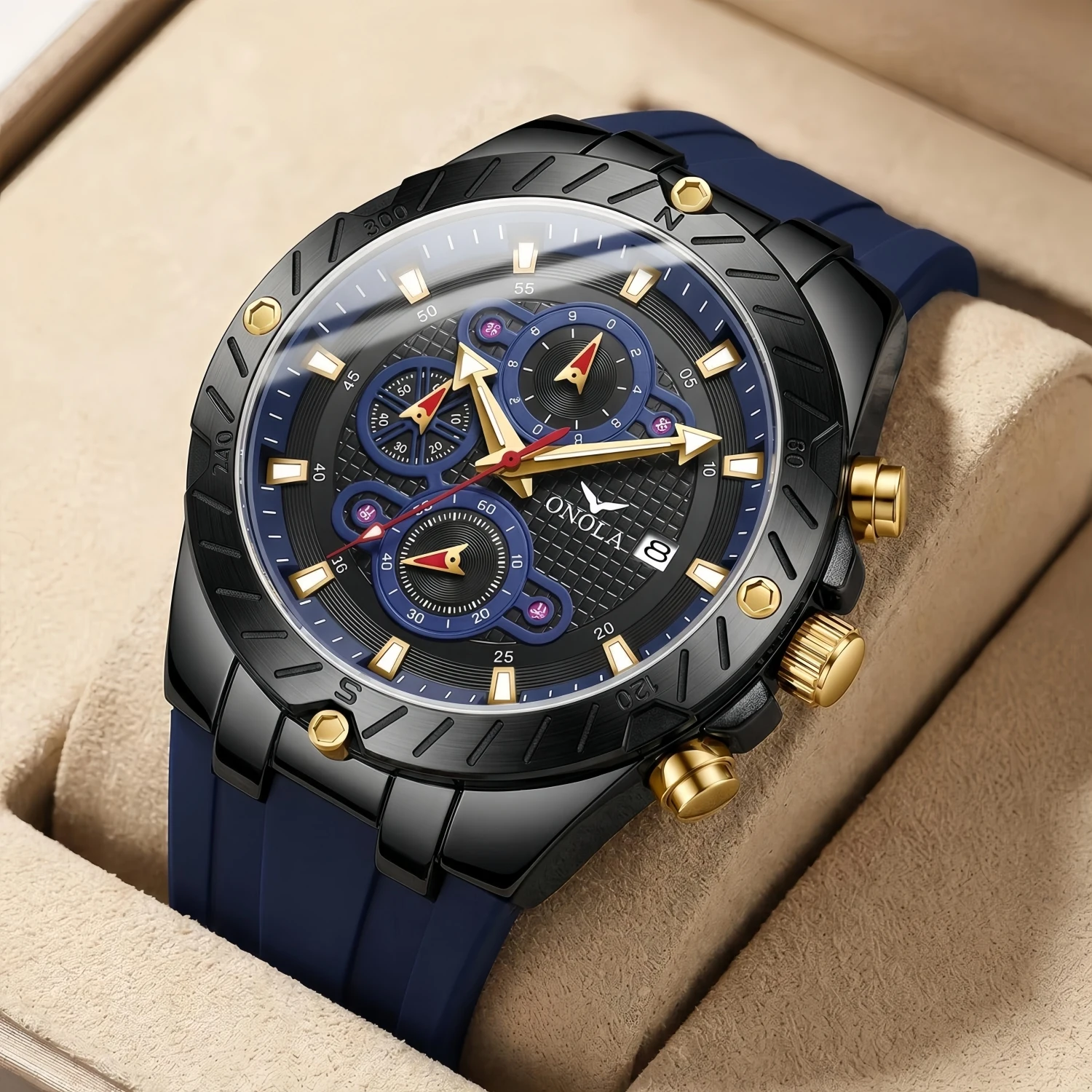 Luxury Men\'s Watch Brand ONOLA Fashion Multifunctional Luminous Quartz Sports Watch Men\'s Waterproof Relogio Masculino