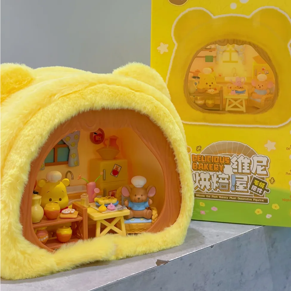 

Дисней Винни Пух, домик для выпечки, миниатюрная коллекция сцен, украшение для рабочего стола, сборка своими руками, дом, подарок на день Святого Валентина
