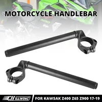 Manillar de tubo de horquilla con Clip para motocicleta Kawasaki Ninja 400 Ninja400 2018 2019 2020 2021 2022, color negro, izquierdo y derecho
