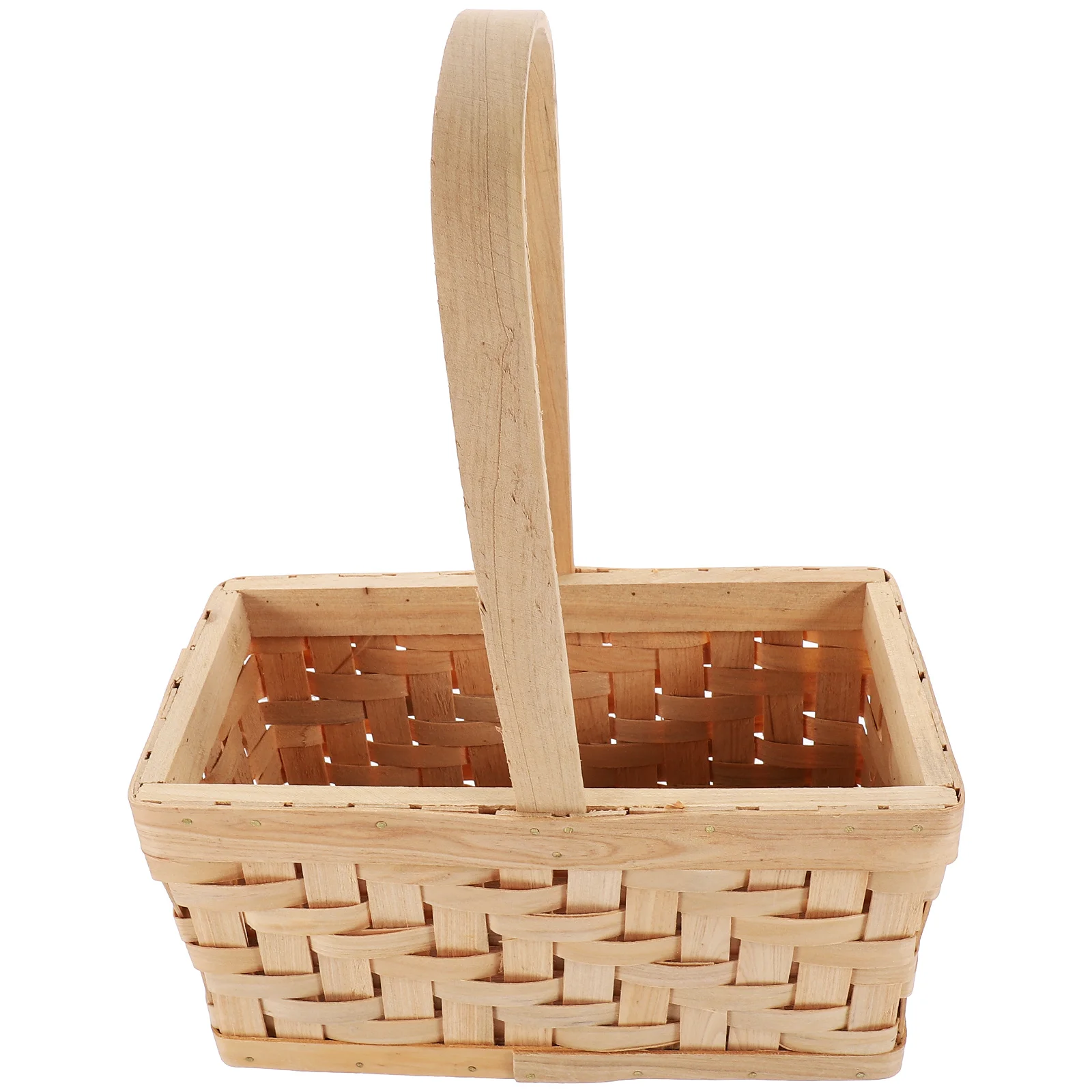 

Rustic Woven Wooden Flower Decorative Storage Basket For Home Garden Wedding Decor Craft Basket Gift Wrap Holder
